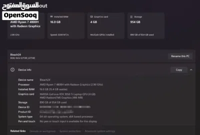 Asus Rog gaming laptop 3050ti لابتوب العاب 4