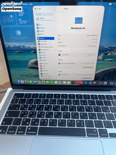 MACBOOK AIR M5 CHIP 16 GB RAM STORAGE 512 cycle COUNT 16 15 DAYS ONLY USED WITH ALLLE WARRANT 3