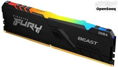 ram beast Fury ddr4 8gb x 2 يعني قطعتين 8gb 3200mhz بحاله مستعمله نظيفه و جيدة جداً 2