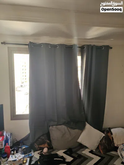 Curtains emerald olive green 4