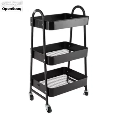 3 tier metal rack for office and home use with wheels 4