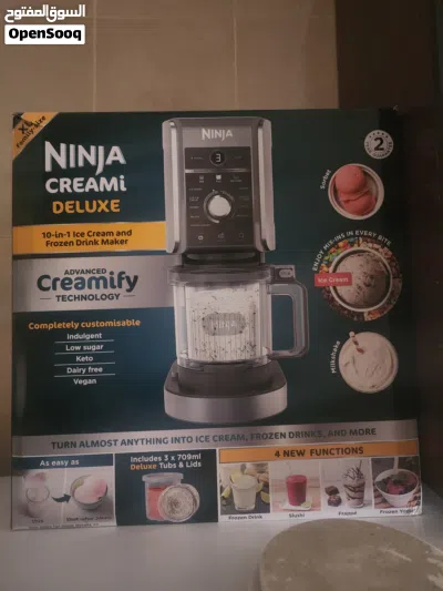 NinjaNC501 CREAMi Deluxe 11-in-1 Ice Cream & Frozen Treat Maker with 3 XL Family Size Pint Container 2