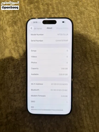iPhone 15 pro 256GB 4