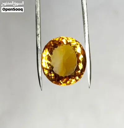 حجر سترين أصفر برازيلي طبيعي مع فحص المختبر natural brazilian yellow citrine with lab test prove 2