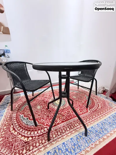 Two chairs and table 2