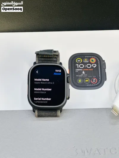 Apple Watch ultra 2 49 MM black battery 2 months under warranty health 100% with box and charger. 4