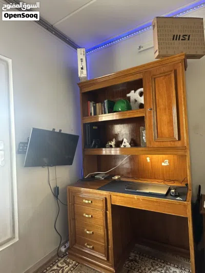مكتبه خشب صاج + كومدي 3 جرار 3