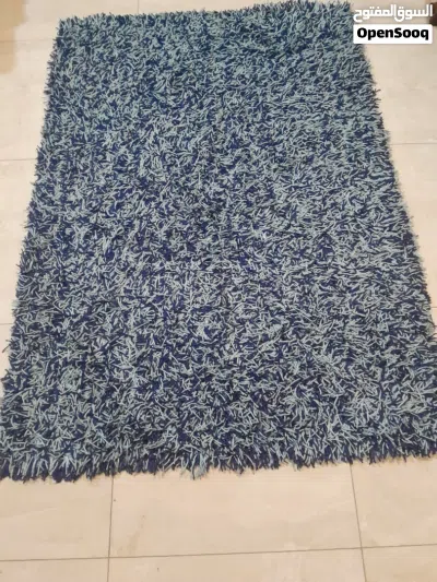 3-Piece Shaggy Blue Carpet Set – Cozy & Stylish طقم سجاد أزرق (3 قطع) – ناعم وعصري 2