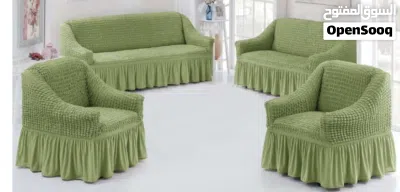 كفرات كنب لون اخضر 7 مقاعد 3