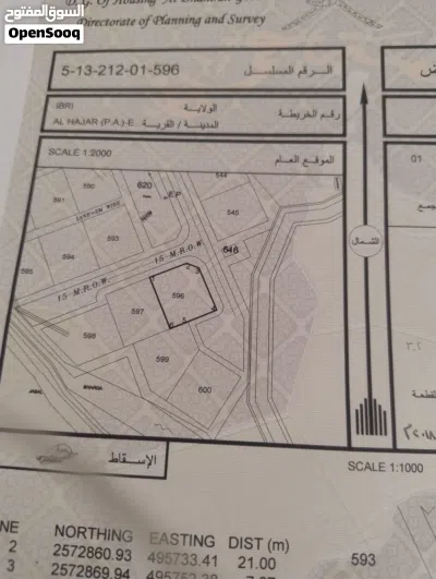 ارض سكنية للبيع في ولاية عبري ( الهجر ) 2