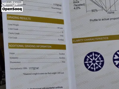 خاتم فضية روديوم معتمد GRA امريكا المنشأ 1ct ابيض vvs1 d شهادة ضمان مدى الحياة 3