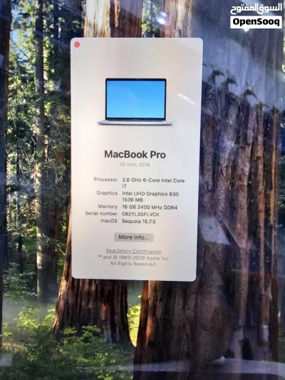 Macbook Pro A1990 2019 Model Intel Core i7 Processor 16GB Ram 250GB SSD MacOS Sequoia 15 Inch 2