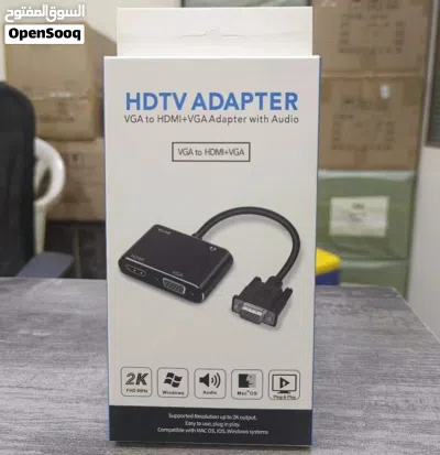 محول VGA إلى HDMI + VGA: شاشة مزدوجة عالية الوضوح / السعر شامل التوصيل 3