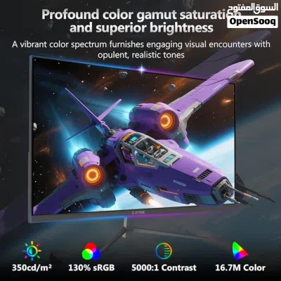 شاشة ألعاب Z-Edge مقاس 24.5 جديد بالكرتون مامستخدم كامل الملحقات 1080P FHD بدقة 1080P x1920 3