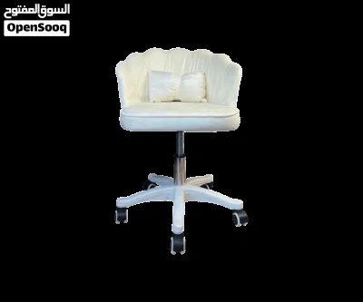 كرسي مكتبي ومكياج مخملي أنيق تصميم فيونكة وارتفاع قابل للتعديل 3