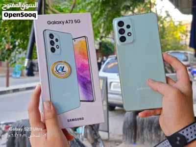 مستعمل اخو الجديد Samsung A73 5G رام 16 جيجا 256 أغراضة والكرتونه الأصلية متوفر توصيل 2