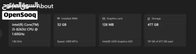 Latitude 5400 32gb ram /400ssd/i5 8th gen 3