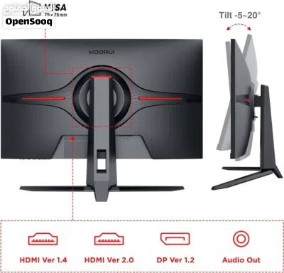 شاشه جيمنج مواصفات خرافيه KOORUI 27GAMING MONITOR 1440P, 165 HZ 27E1QA 2