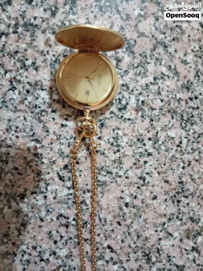 ساعة جيب مطلي ذهب ماركة Caravella 3