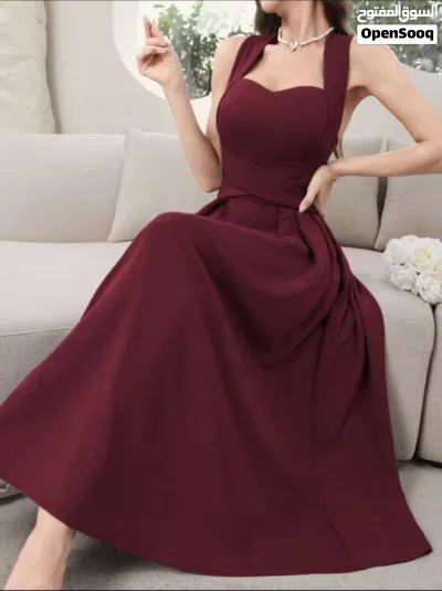 فستان ناعم احمر للمناسبات 3