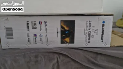 للبيع: شاشة قيمنق Blaupunkt ألمانية بحجم 32 بوصة منحنية 240Hz (بالكرتون) 2