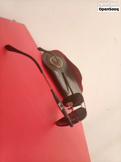 نظارات RayBan عدد 2 الذهبي والأسود. إيطالي وشرط أصلي مو درجه اوله مقاس 58 2