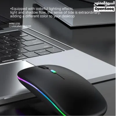ماوس لاسلكي من أوكيمو يتميز بتصميم نحيف ومريح مع إضاءة RGB ملونة 2