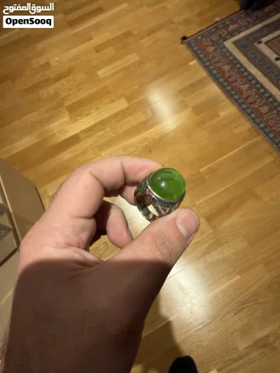 LARGE 50ct Peridot Ring in Premium Sterling Silver Setting with green Zircon and Certificate 2