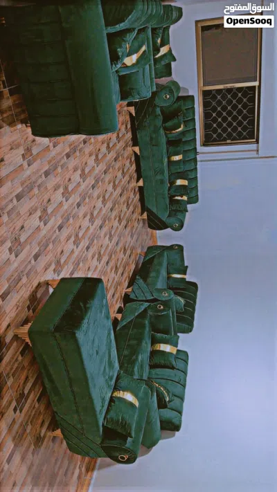 طقم كنب اخضر زيتي 3