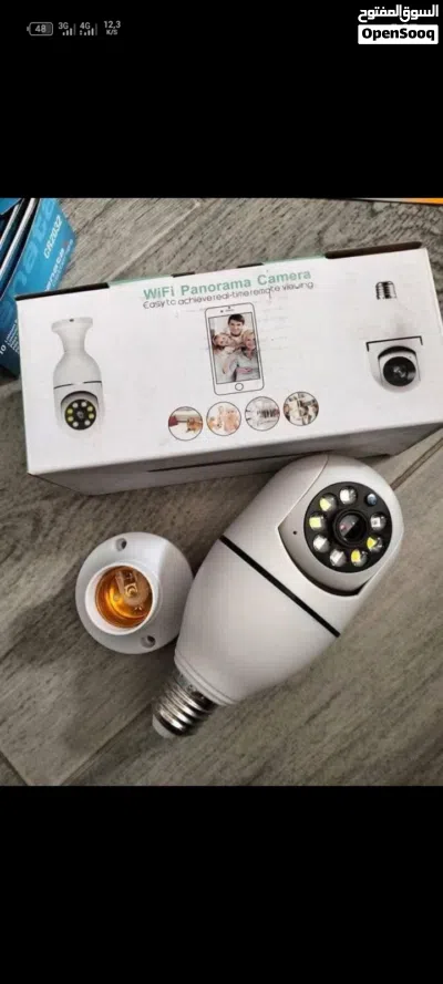 كاميرا مراقبة بانوراما WiFi تصوير بزاوية 360° لرؤية كاملة بدون نقاط عمياء اتصال مباشر بالهاتف 2