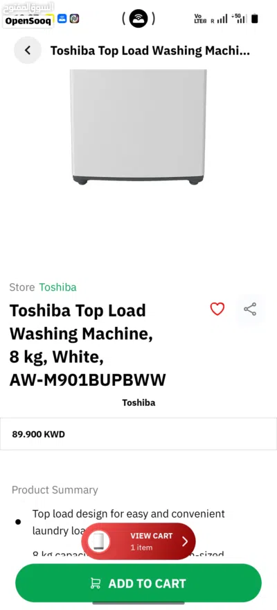Toshiba automatic washing machine 2