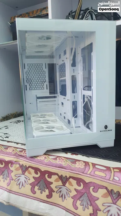كيس أبيض من WJCOOLMAN مع 6 مراوح 3