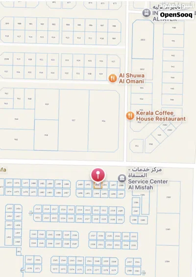 أرض سكنية تجارية للبيع بالمسفاة الشمالية( ولاية بوشر )المرحلة2. 2