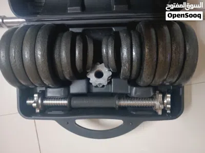 طقم دمبل قابل للتعديل مع بار و مع اوزان 30KG 3