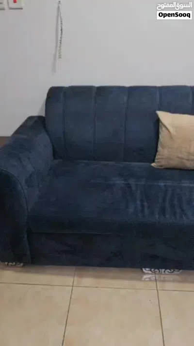 كنب كحلي + ستارة بيج 3