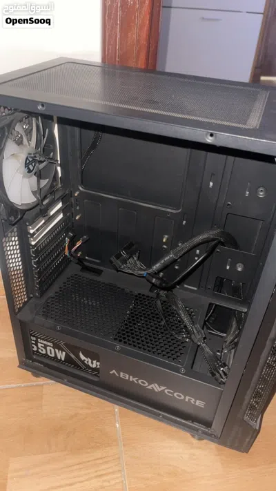 كيس قيمنق فارغ + باورسبلاي Gaming case 4 RGB FAN + power supply 550W 2