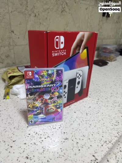 Nintendo Switch OLED Model 7-inch OLED Screen 64 GB*System + Mario Kart 8 Deluxe For Nintendo Switch 2