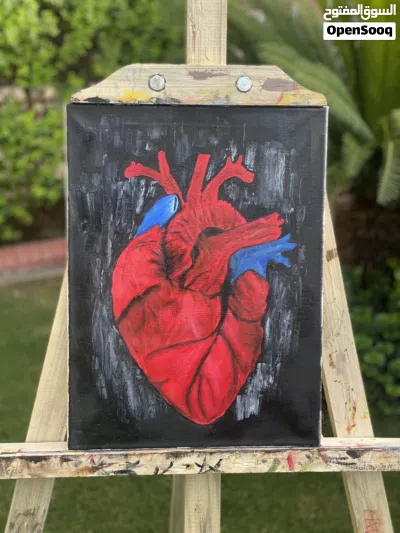لوحه رسم يدوي زيتي 4