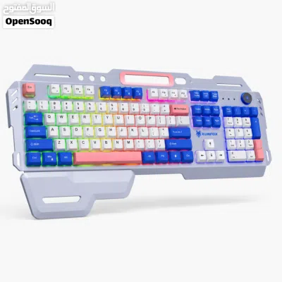 كيبورد ألعاب XUNFOX K90 بإضاءة Rainbow LED - غطاء معدني - تصميم قيمنق 4