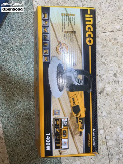 بوليش سيارات INGCO 1400W جديد بالكرتونة مع جميع الملحقات 2