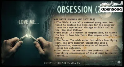 تذكرتين لفيلم obsession (هوس) 2