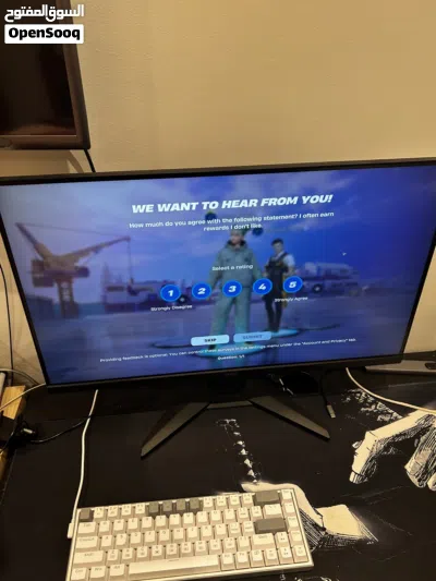 شاشة العاب MSI Gaming Monitor حجم 27 انش مستعمل استعمال خفيف. 180hz و سرعة استجابة 0.5 ms 2