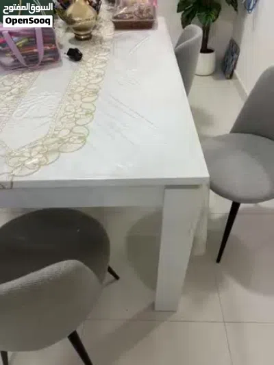 طاوله كراسي طعام من بان مع 6 كراسي 4
