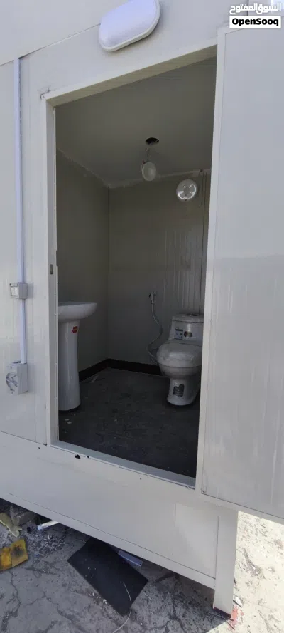 Sandwich Panel Toilet Arabic/English with Water Tank overhead/waste tank bottom. Fire Resisted, 4