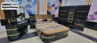 غرف نوم بسعر 300الف فقط تصميم تركي ملكي شغل محلي طلا ناري ضد الخدوش قابل الفك والترك 3