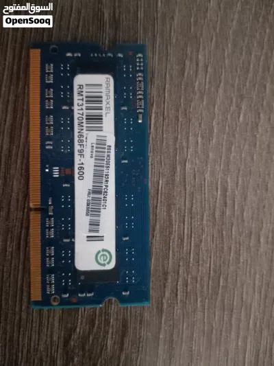 رام لابتوب Ramaxel 4GB DDR3L PC3L-12800S بحالة ممتازة للبيع 2