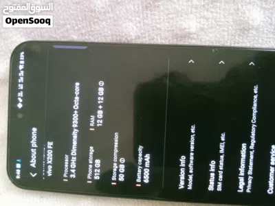vivo x 200 fe processer 3.4 GHz Dimensity 9300+octa-core 3