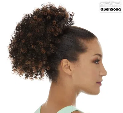 Liberty Drawstring Ponytail Color 1B Off Black Short Tight Spiral Curls 2