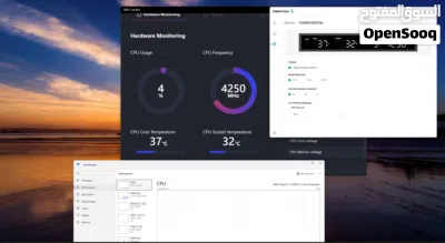 AMD RYZEN 7 3700X بحالة شبه جديد مع المبرد الاصلي و العلبة 2
