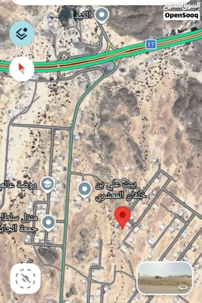 ارض سكنيه العامرات الحاجر الأولى شبه كورنر اول خط من القار ب 11500 3
